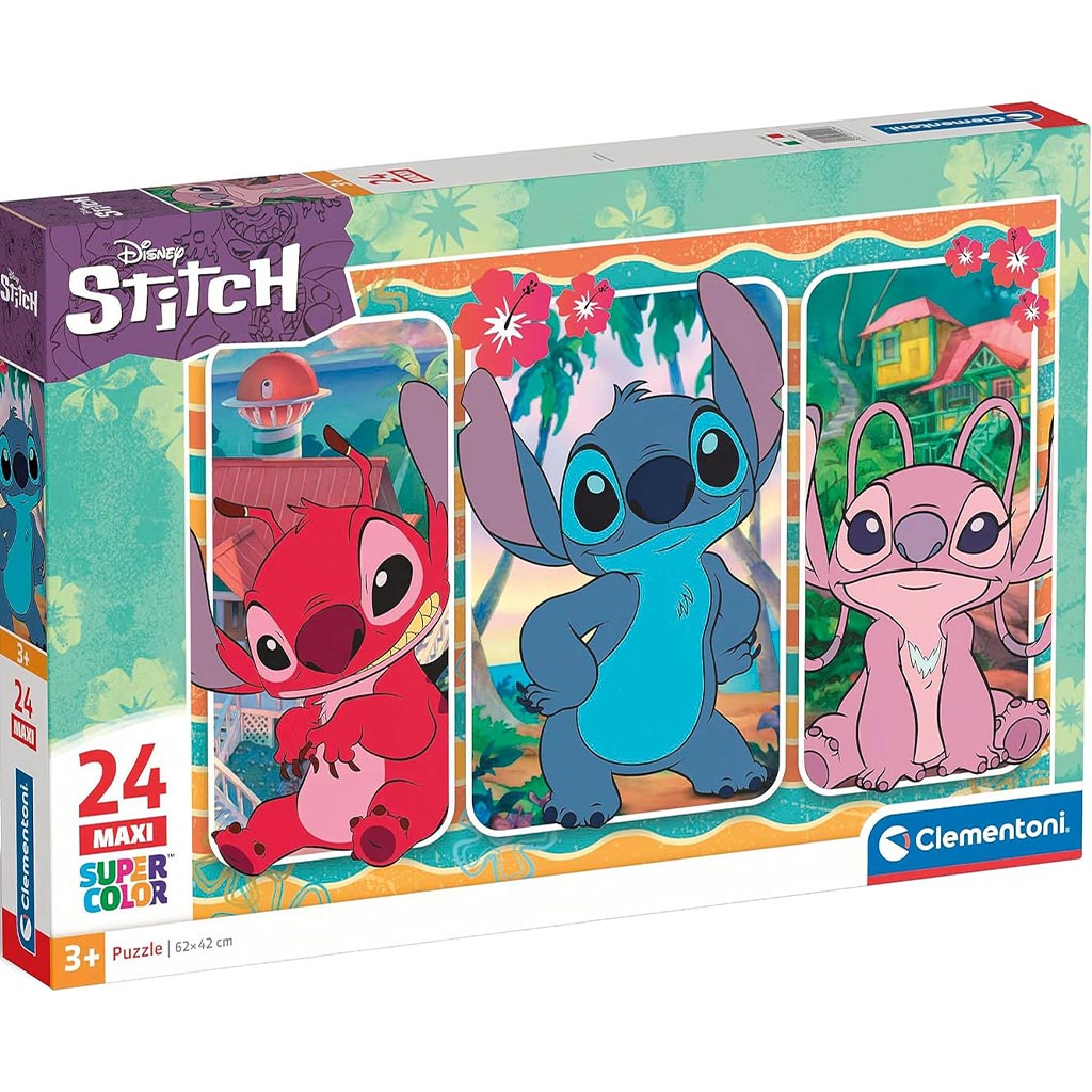 Disney Stitch 24 db-os maxi supercolor puzzle - Clementoni vásárlás a ...