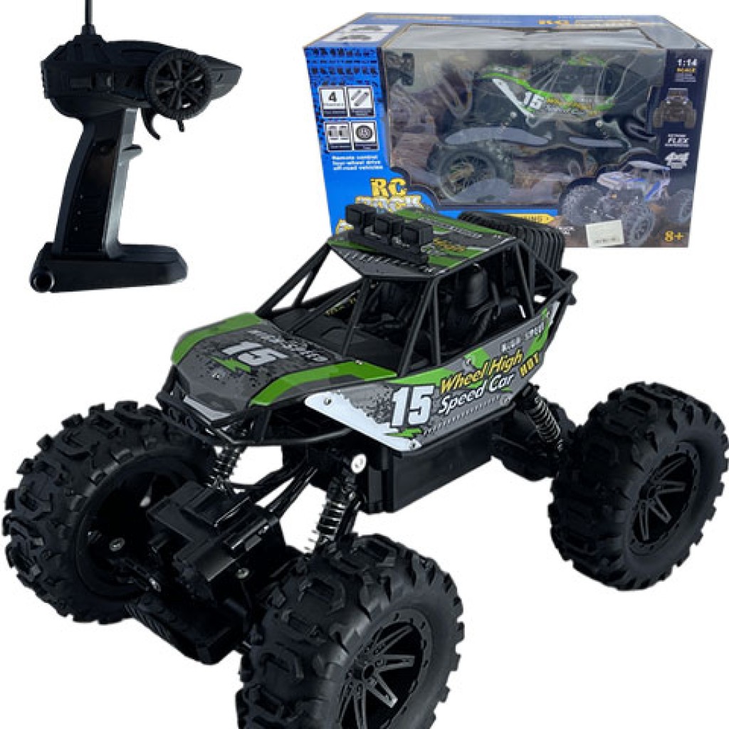 Maisto 3-Channel Rock Crawler R/C Truck - 27MHz, 12.5" Off-Road RC Car With Articulated Suspension
