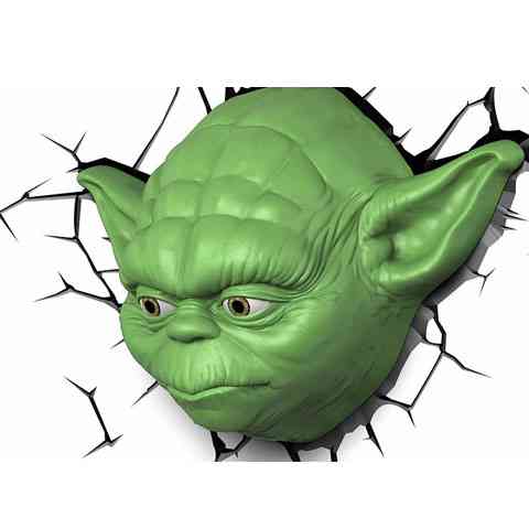 Star Wars Yoda 3D LED Fali lámpa