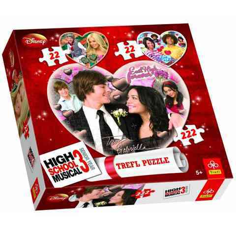 High School Musical 3 Gabriela and Troy 222 db-os körpuzzle - Trefl