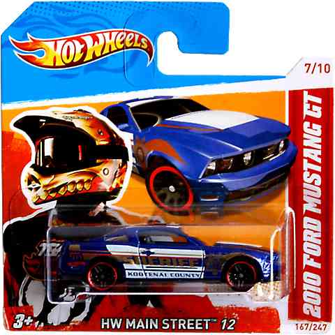Hot Wheels 2009 New Models 2010 Ford Mustang GT Diecast Car - Blue, 1:64 Scale, #41/42 Collectible