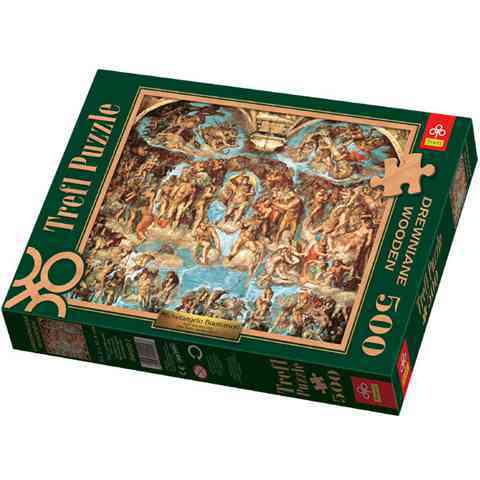 Michelangelo Buonarotti - Az utolsó ítélet 500db-os Fa puzzle - Trefl