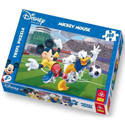 Mickey Egér és Donald Kacsa focizik 100 db-os puzzle - Trefl