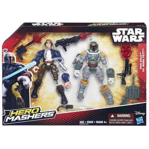 STAR WARS HERO MASHERS HAN SOLO VS. BOBA FETT Set gioco 2 personaggi
