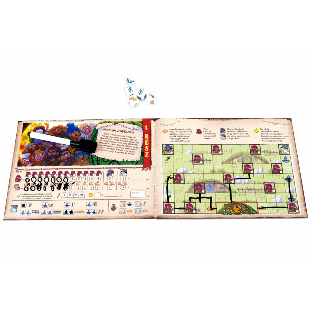 A hobbit - Oda és vissza társasjáték - 3. kép