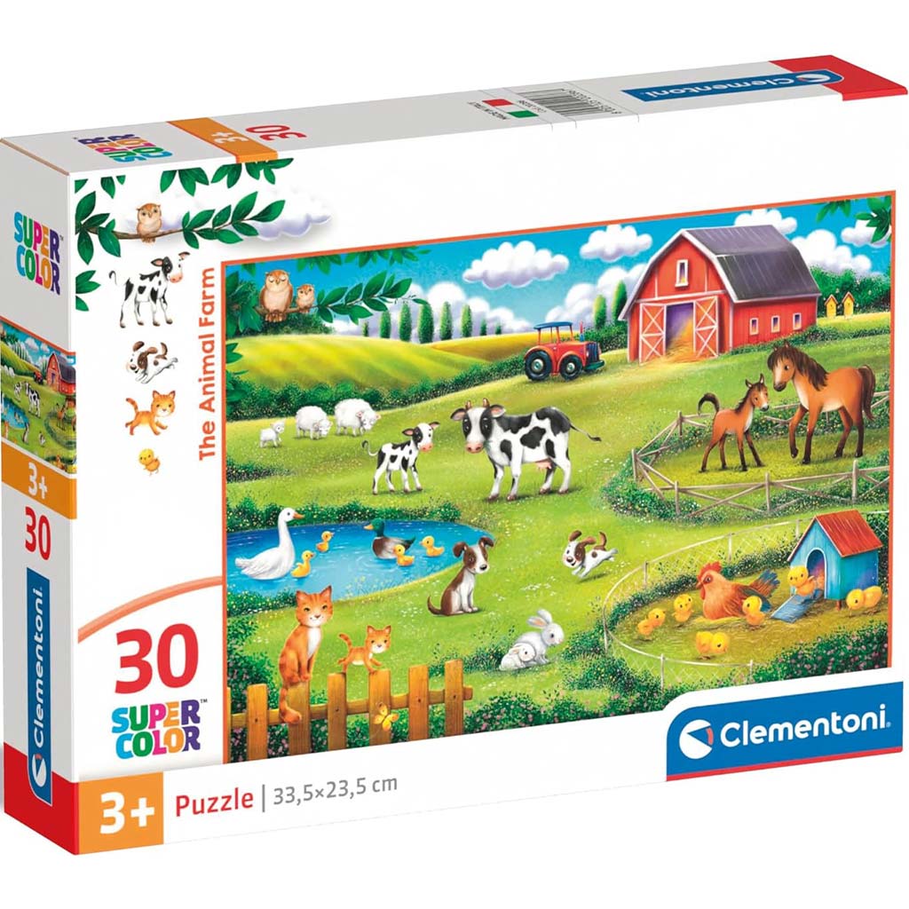 Az állatfarm 30 db-os Supercolor puzzle - Clementoni vásárlás a ...