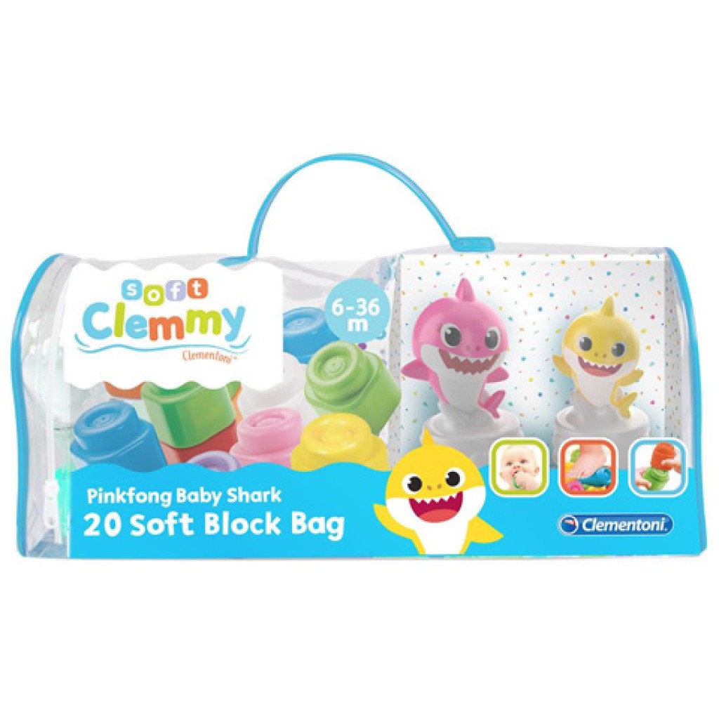 Clemmy Baby Shark puha építőkocka készlet 22db-os - Clementoni vásárlás ...