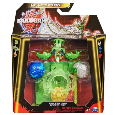 Spin Master Bakugan Battle Pack 5 Pezzi: Ventri, Dragonoid, Bruiser, Trox E Fumo