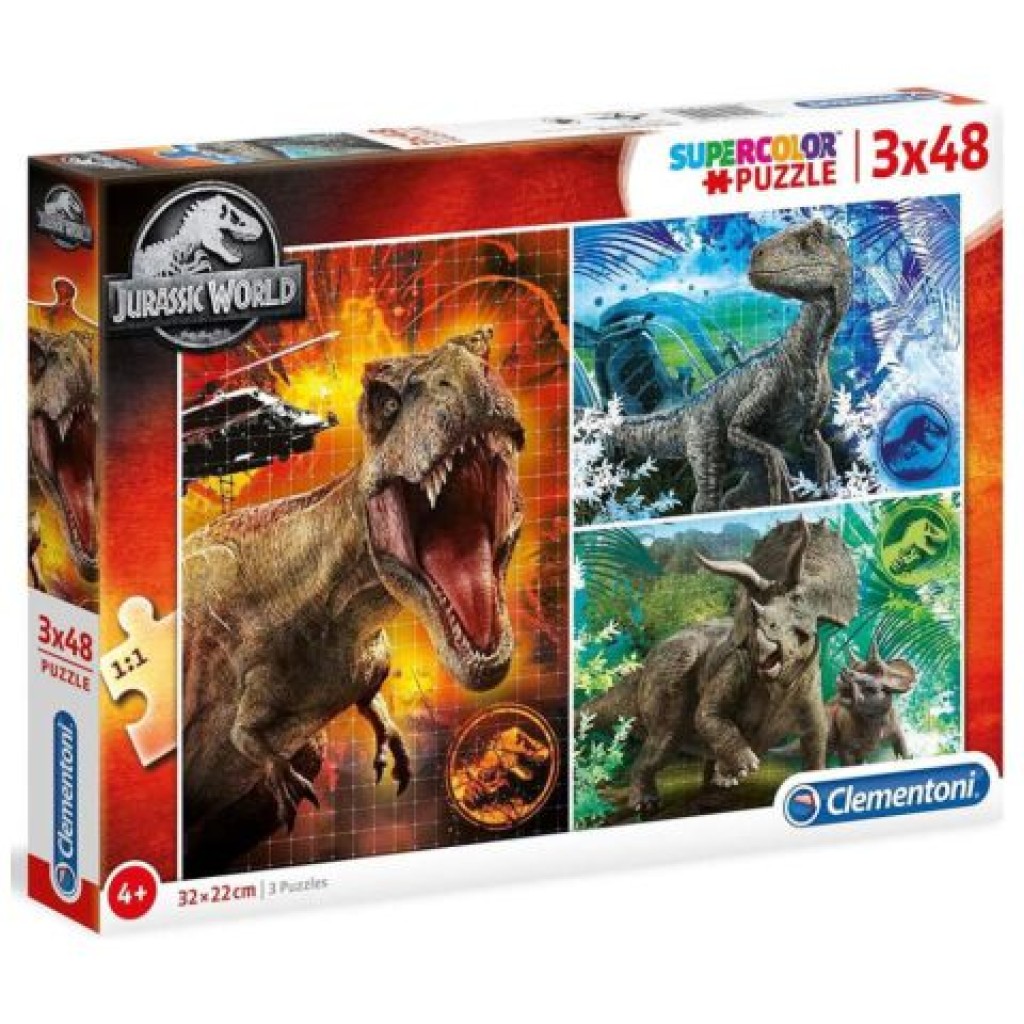 Clementoni Jurassic World 3 az 1-ben 3x48db-os puzzle szett vásárlás a ...