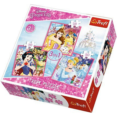 Disney hercegnők 3 az 1-ben puzzle - Trefl vásárlás a Játékshopban
