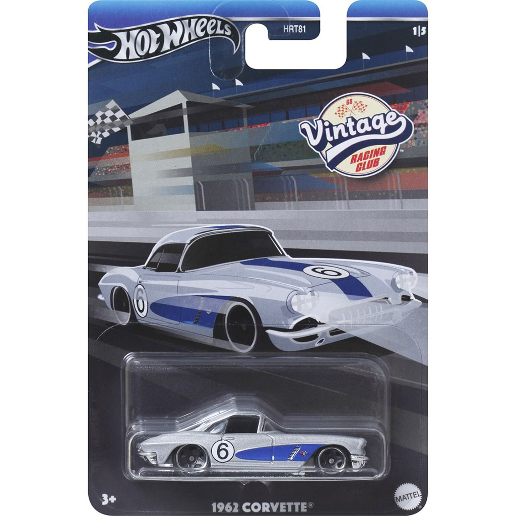 Hot Wheels: Vintage Racing Club - 1962 Corvette kisautó 1/64 - Mattel