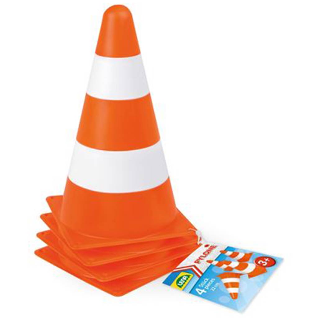 LENA 22cm-es közúti jelzőbója 4db-s szett vásárlás a Játékshopban