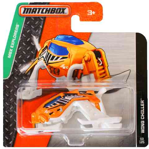 Voiture Miniature Matchbox 2016 MBX Explorers Wing Chiller - Modèle 93/125, échelle 1:64, Orange, Neuve