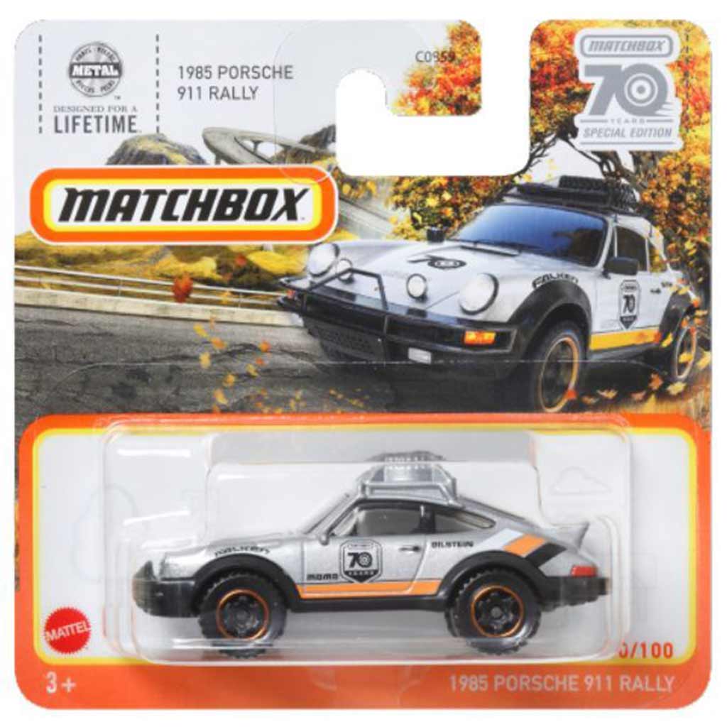 Miniature Matchbox 1/64 - Porsche 911 Rally 1985 - Série Mainline 2025 NEUVE