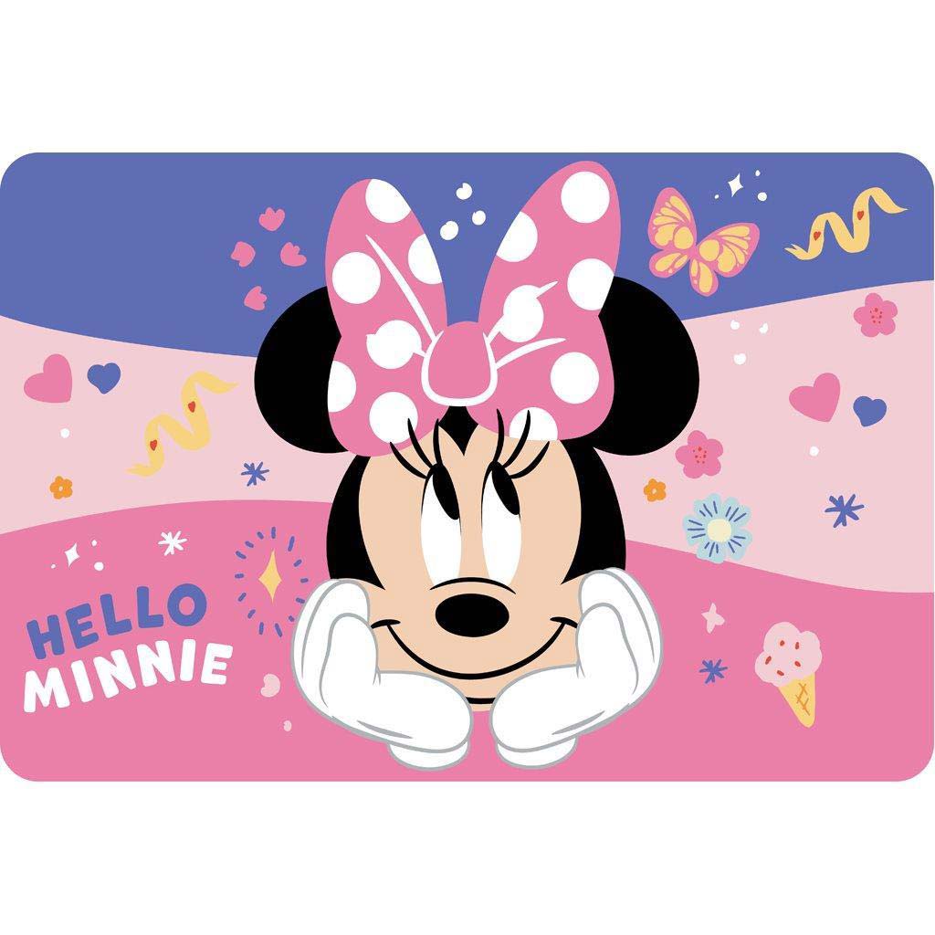 Tovaglietta Minnie Baby In Plastica Riutilizzabile 43x29cm - Senza BPA Per Bambini