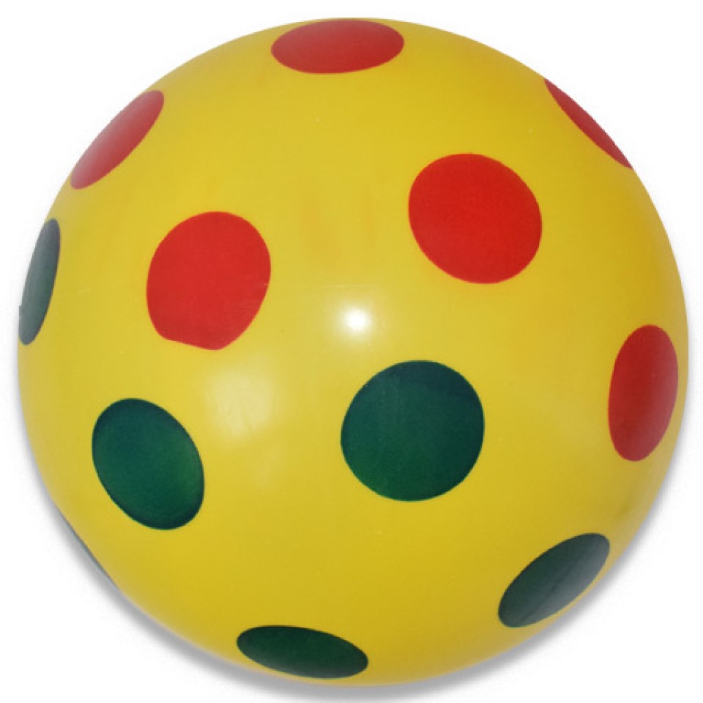 Színes pöttyös gumilabda többféle változatban 22cm vásárlás a Játékshopban