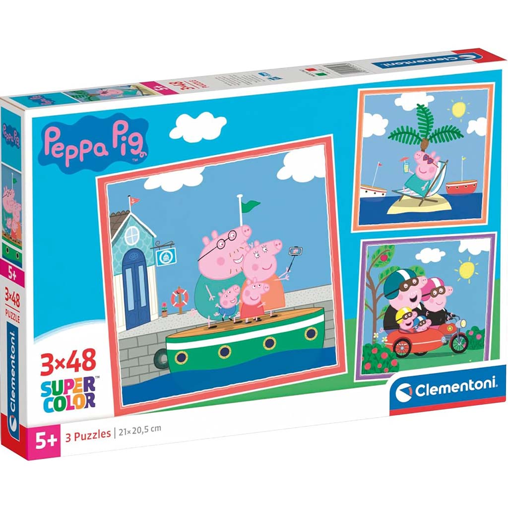 Peppa malac 3x48db-os Supercolor puzzle - Clementoni vásárlás a ...