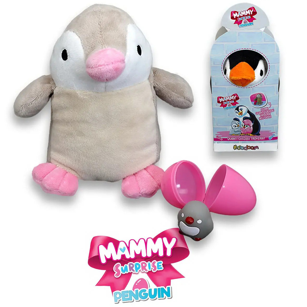 Mammy mini meglepetés plüss pingvin 1db - 4. kép