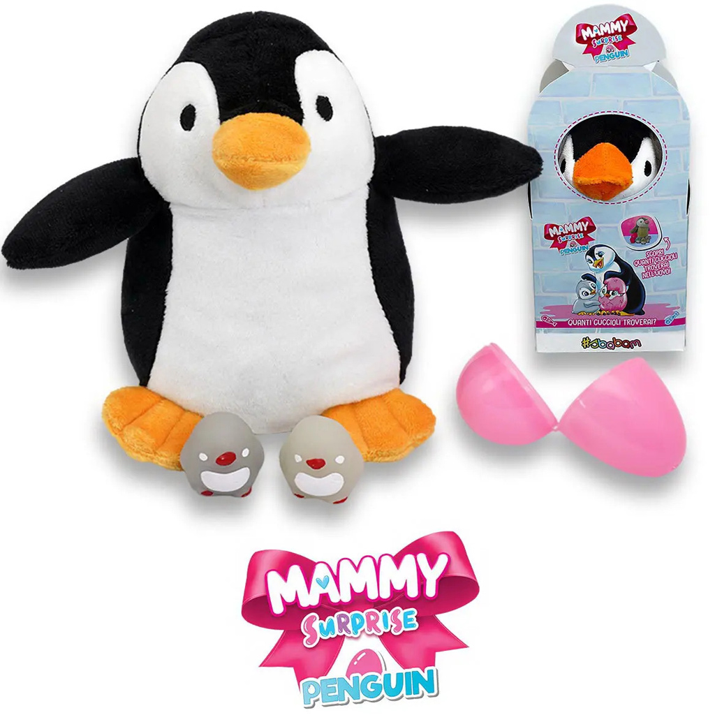 Mammy mini meglepetés plüss pingvin 1db - 5. kép