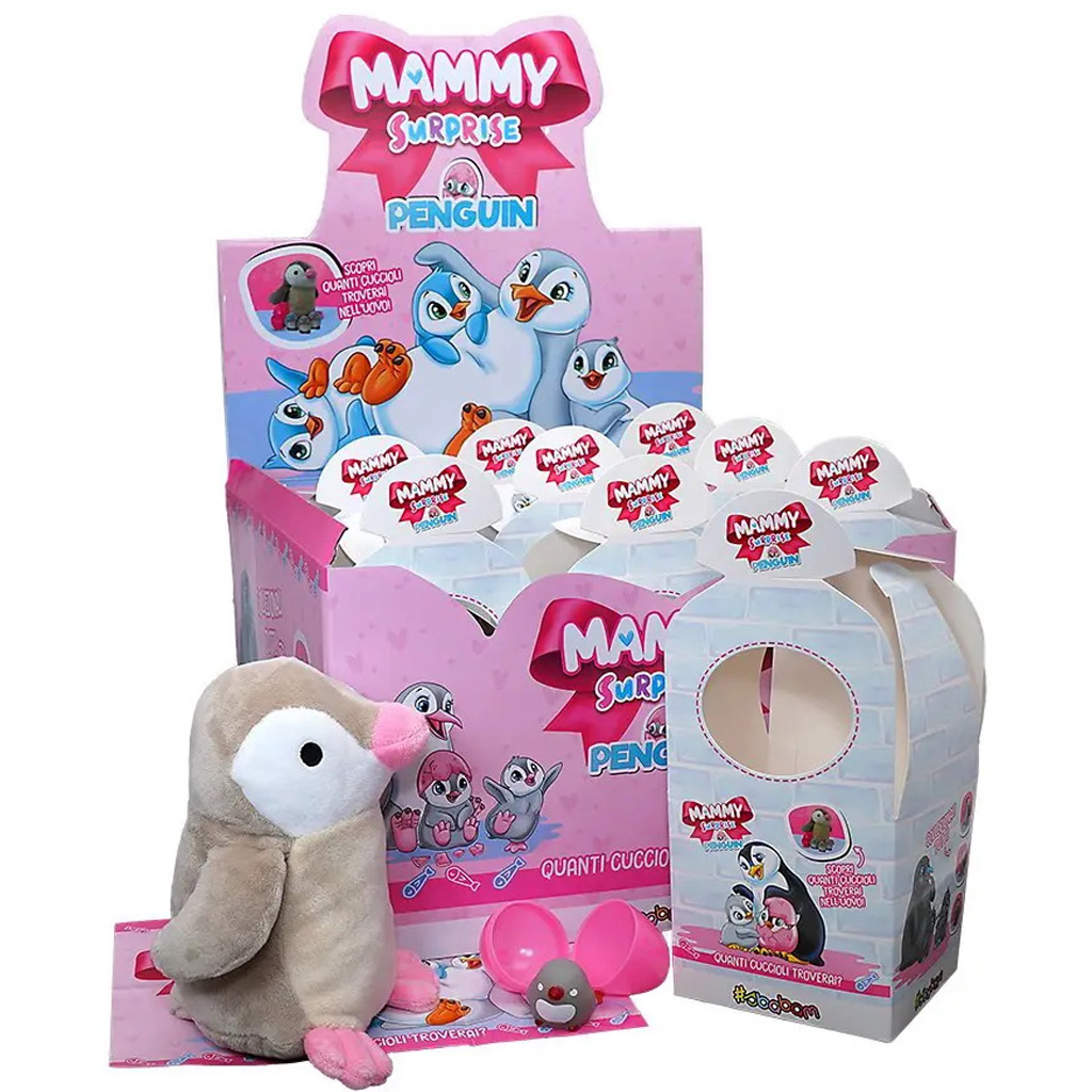 Mammy mini meglepetés plüss pingvin 1db