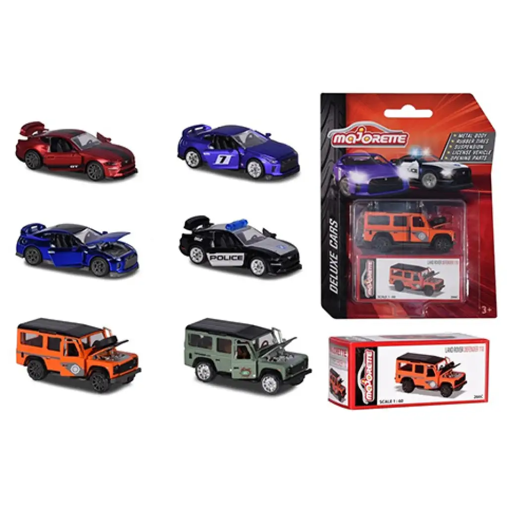 Majorette: Deluxe fém autómodell 7,5cm többféle változatban 1db