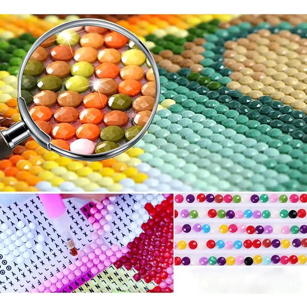 Gyémántszemes kirakó: Delfinek gyémántfestő szett 10x15cm - 2. kép