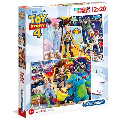 Toy Story 4 Supercolor 2 az 1-ben puzzle 2x60db-os - Clementoni ...