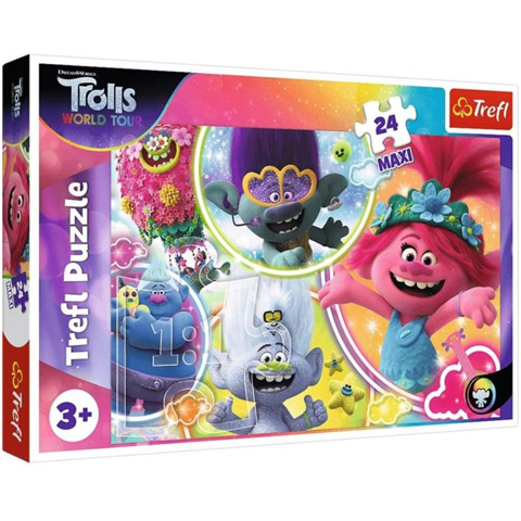 Trollok a világ körül 24db-os Maxi puzzle - Trefl vásárlás a Játékshopban