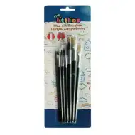 Fekete színű ecsetkészlet 6db-os kiszerelésben