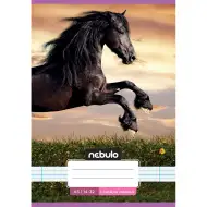 Nebulo: Tűzött 1. osztályos vonalas füzet A5-ös 14-32 Cuki mintás - Lovas