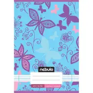 Nebulo: Tűzött 1. osztályos vonalas füzet A5-ös 14-32 Cuki mintás - Pillangós