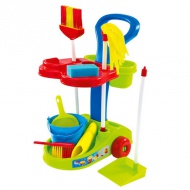 Takarító szett tolható kocsival, kiegészítőkkel