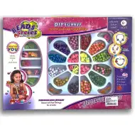 Beads Series: Ékszerkészítő szett gyöngyökkel, hajgumival és medállal 200+ gyönggyel