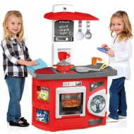 Molto: Játékkonyha piros színben kiegészítőkkel 81x80x26cm