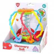 Playgo: Csörgős színes bébilabda 13cm