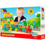 Molto: Blocks kis vonat építőkocka szett 70db-os
