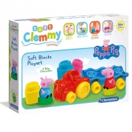 Clemmy Peppa malac vonatos puha építőkocka szett - Clementoni