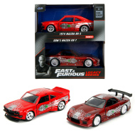 Halálos iramban: Dom Mazda RX-7 és 1974 Mazda RX-3 fém kisautó szett – Jada Toys