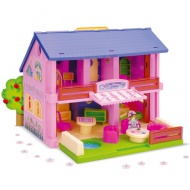 2 szintes babaház bútorokkal - Wader