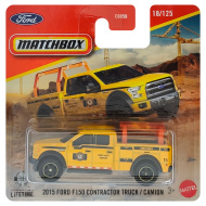 Matchbox: 2015 Ford F-150 Contractor Truck sárga kisautó 1/64 - Mattel