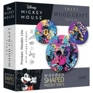 Wood Craft: Mickey egér 500+5db-os fa puzzle - Trefl