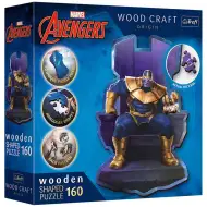 Wood Craft: Marvel Bosszúállók - Thanos a trónon 160 db-os prémium fa puzzle - Trefl