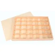 PlayBox: Fa csúszófedeles tárolódoboz 30 rekeszes