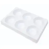 PlayBox: Üres 6 férőhelyes festőpaletta 44mm-es korongokhoz