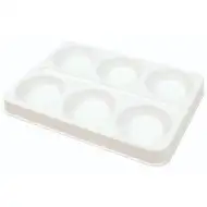 PlayBox: Üres 6 férőhelyes festőpaletta 57mm-es korongokhoz 1db