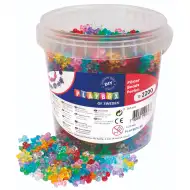 PlayBox: Műanyag színes és átlátszó gyöngy szett 2200 db-os
