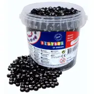 PlayBox: Fekete betűs kerek gyöngy szett 2500 db-os