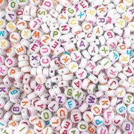 PlayBox: Fehér kerek betűs gyöngy szett 750db-os