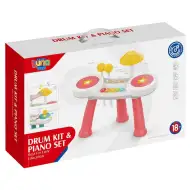 Dobszett zongorával rózsaszín színben