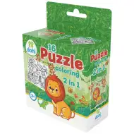 16 Darabos Színezős Puzzle 2 az 1-ben - Oroszlán